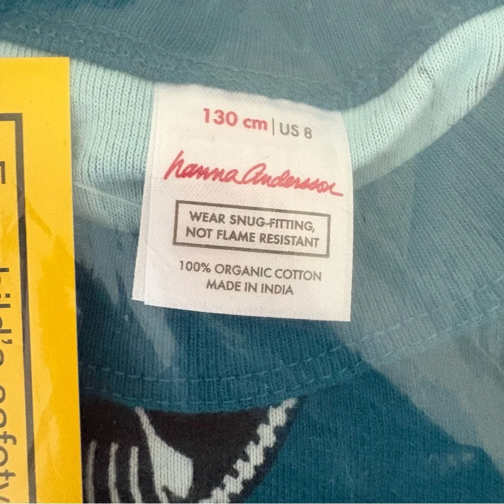 NWT Hanna Andersson Skeleton Dinosaur Organic Pajama Set Size 130 - Picture 5 of 5